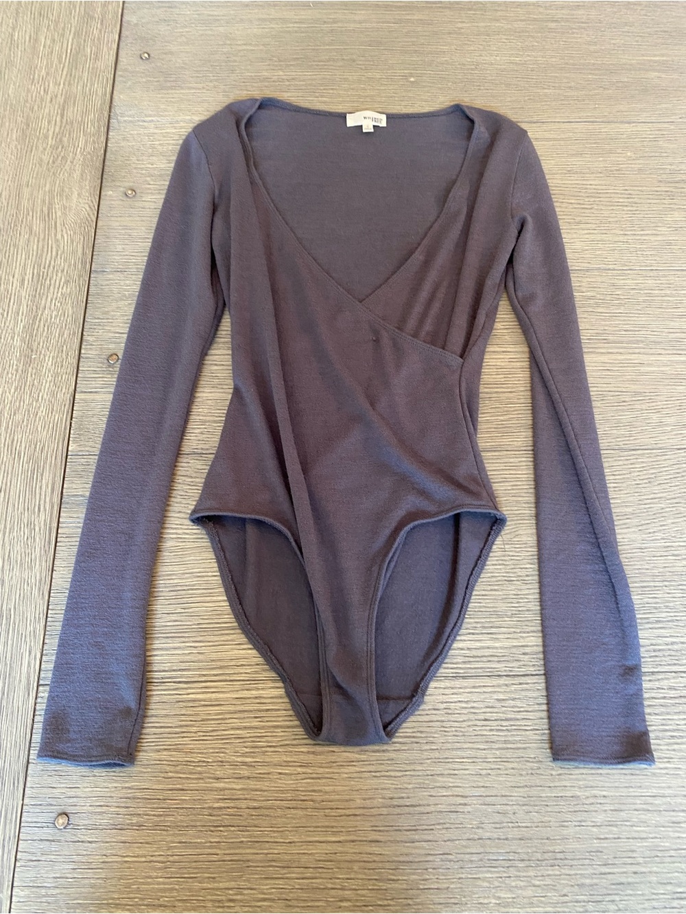 Wilfred Wrap Bodysuit - Charcoal
